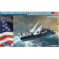 Gecko 1:35 Scale US Rangers Landing Craft Assault (LCA) w/Grappling Hook Rocket Launchers Model Kit GM35090
