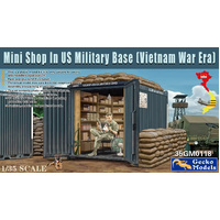Gecko Mini Shop in US Military Base (Vietnam War Era) 1:35 Scale Model Kit GM35118
