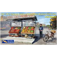 Gecko 1:35 Scale 60-70's Vietnamese Saigon Fruit & Vegatable Market Stall Model Kit GM35122
