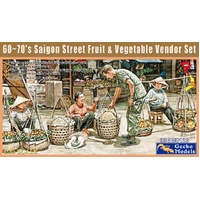 Gecko 1:35 Scale 60-70's Vietnamese Saigon Street Fruit & Vegetable Vendor Model Kit GM35123