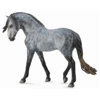 Collecta Horse Andalusian Stallion Dark Dapple Grey 1:12 Scale Toy Figure 89555