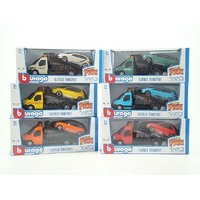 Bburago Flat Bed with Car 1:43 Scale Diecast Model Assorted Colours