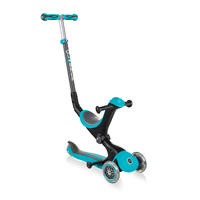 Globber GO UP Deluxe Three Wheel Scooter Push Along - Teal