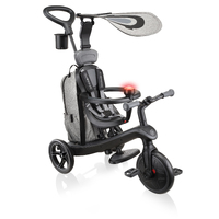 Globber EXPLORER Trike 4 in 1 DELUXE PLAY - Black/Grey 633-120-AUS**