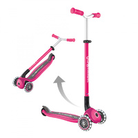 Globber Master Three Wheeled Scooter with Lights - Pink 663-110