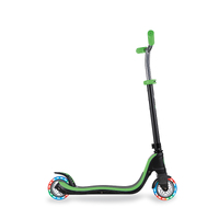Globber Flow 125 Scooter with LED Light up Wheels Black/Neon Green