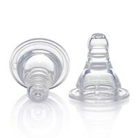 Pigeon Flexible Peristaltic Nipple Slim Neck Teat S Flow 2 pack suits 0+ months PTB940