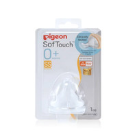 Pigeon SofTouch Peristaltic Plus Wide Neck Teat 1pk SS Flow suits 0+ months PTB861