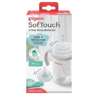 Pigeon Softouch BPP Step Up Straw Bottle Set 240ml PBA299