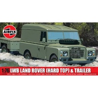 Airfix 1:76 LWB Land Rover (Hard Top) & Trailer Model Kit A02324