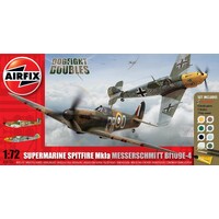 Airfix Dogfight Doubles Spitfire & Messerschmitt 1:72 scale inc. paint, glue & brushes 50135