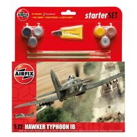 Airfix Starter Set Model Kit Hawker Typhoon 1:72 scale inc paint glue