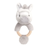 Keel Toys Keeleco 100% Recycled 14cm Zebra Ring Rattle 7240