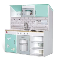 Plum Play Peppermint Townhouse 2-in-1 Wooden Kitchen and Dolls House