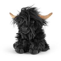 Living Nature Highland Cow Large with Sound 30cm Black AN648