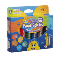 Little Brian Paint Sticks Classic Colours 6 pack - Mess Free Painting LTB100