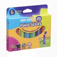 Little Brian Paint Sticks Day Glow Colours 6 pack - Mess Free Painting LTB200