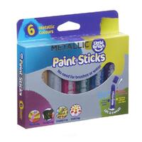 Little Brian Paint Sticks Metallic Colours 6 pack - Mess Free Painting LTB300