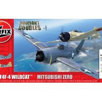 Airfix Dogfight Doubles F4F-4 Wildcat & Mitshubishi Zero 1:72 Scale Model Kit 50184