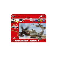 Airfix Starter Set Model Kit North American Mustang IV 1:72 Scale inc paint glue 55107 **
