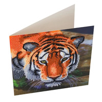 Craft Buddy Crystal Art DIY Card Kit - Tiger 5153