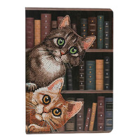 Craft Buddy Crystal Art DIY Notebook Kit - Cats in the Library 1769