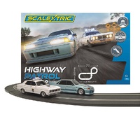 Scalextric Highway Patrol Slot Car Set - Holden VL Commodore & Ford XY Falcon Police C1453