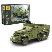 Build Army M3A1 Half-track WW2 American Armoured Personnel Carrier 1:33 Scale Building Blocks BA1103
