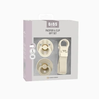 BIBS Colour Dummy & Loop Clip Gift Set - Ivory Size 1 (0-6 Months)