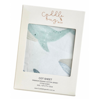 Cuddle Bug & Co - Cot Sheet Whales