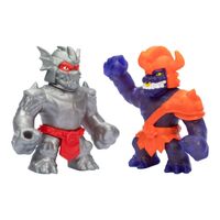 Heroes of Goo Jit Zu Stretch Strikers Stretchy Knight Blazagon vs Squishy Corruptagon Figure Pack 42789