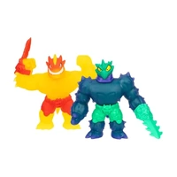 Heroes of Goo Jit Zu Meteor Madness Multi Pack - Stretchy Flame Blazagon & Mushy Cactus 43024