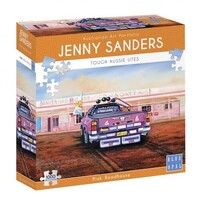 Blue Opal - Jenny Sanders Tough Aussie Utes - Pink Roadhouse - 1000pc Puzzle