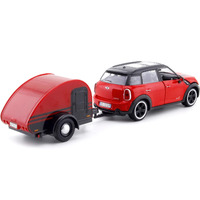 DDA City Classic Red Mini Cooper S Countryman With Trailer 1:24 Scale Diecast Vehicle MX797**