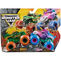Monster Jam Dragon Vs Sparkle Smash 1:64 Scale Diecast Toy Truck 2pk SM6064128