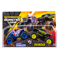 Monster Jam Lucas Stabilizer vs Avenger 1:64 Scale Diecast Toy Truck 2pk SM6064128