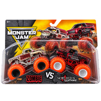 Monster Jam Zombie vs Northern Nightmare 1:64 Scale Diecast Toy Truck 2pk SM6064128