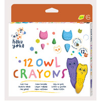 Haku Yoka 12 Owl Crayons 3082
