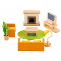 Hape Doll House Media Room Furniture 3452