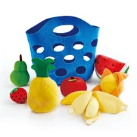 Hape Toddler Fruit Basket Pretend Play 8pc Felt Set 3169