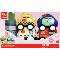 Hape Pull-Back Plush Car Set HE0076