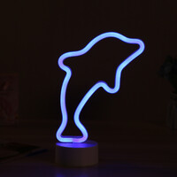 Neon LED Nightlight/Lamp Dolphin - Blue **
