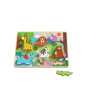 Tooky Toy Wooden Chunky Puzzle  - Animal TH633
