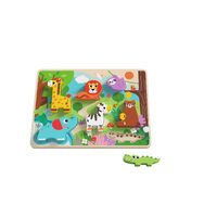Tooky Toy Wooden Chunky Puzzle  - Animal TH636