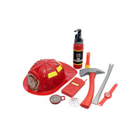 Fire Fighter Helmet & Extinguisher Pretend Play Set