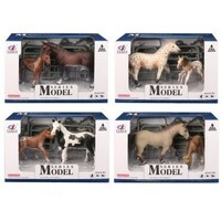 Model Series Farm Animals Horse & Foal Set With Accessories Assorted Colours AA154534