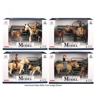 Model Series Farm Animals Horse & Foal Set With Rider Figure and Accessories Assorted AA154539