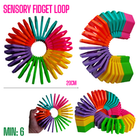 Fidget Loop Link by Link Educational Decompression Rainbow Circle