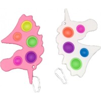 5 Dot Sensory Fidget Pop It Toy Assorted Colours - Unicorn