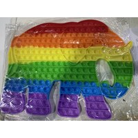 Pop It Fidget Toy Jumbo Rainbow Elephant
